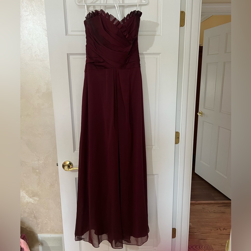 Belsoie Burgundy Gown - Picture 2 of 8